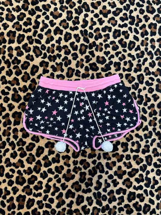 star fuzzball mini pajama shorts