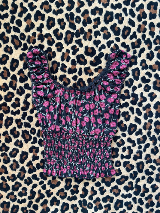 just in time flower blouse