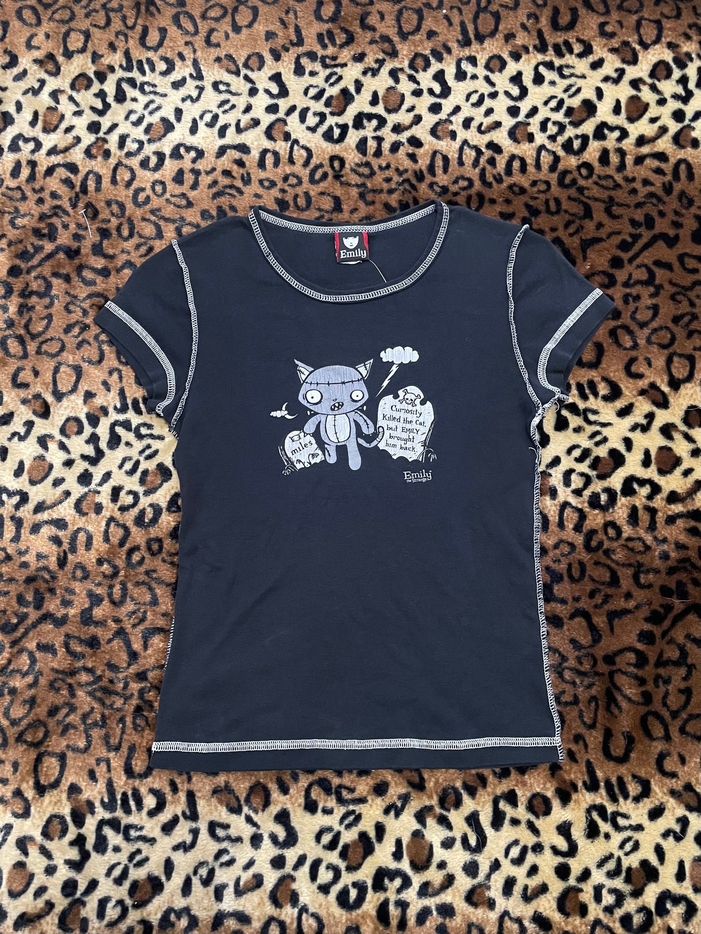 emily the strange kitty baby tee