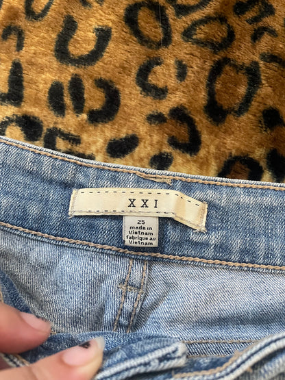 XXI lowrise denim mini shorts