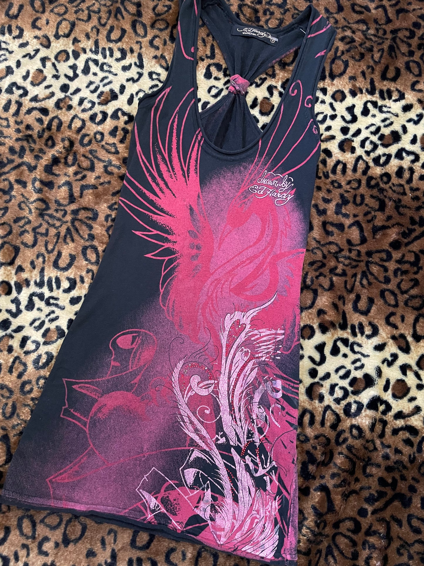 ed hardy peacock mini dress