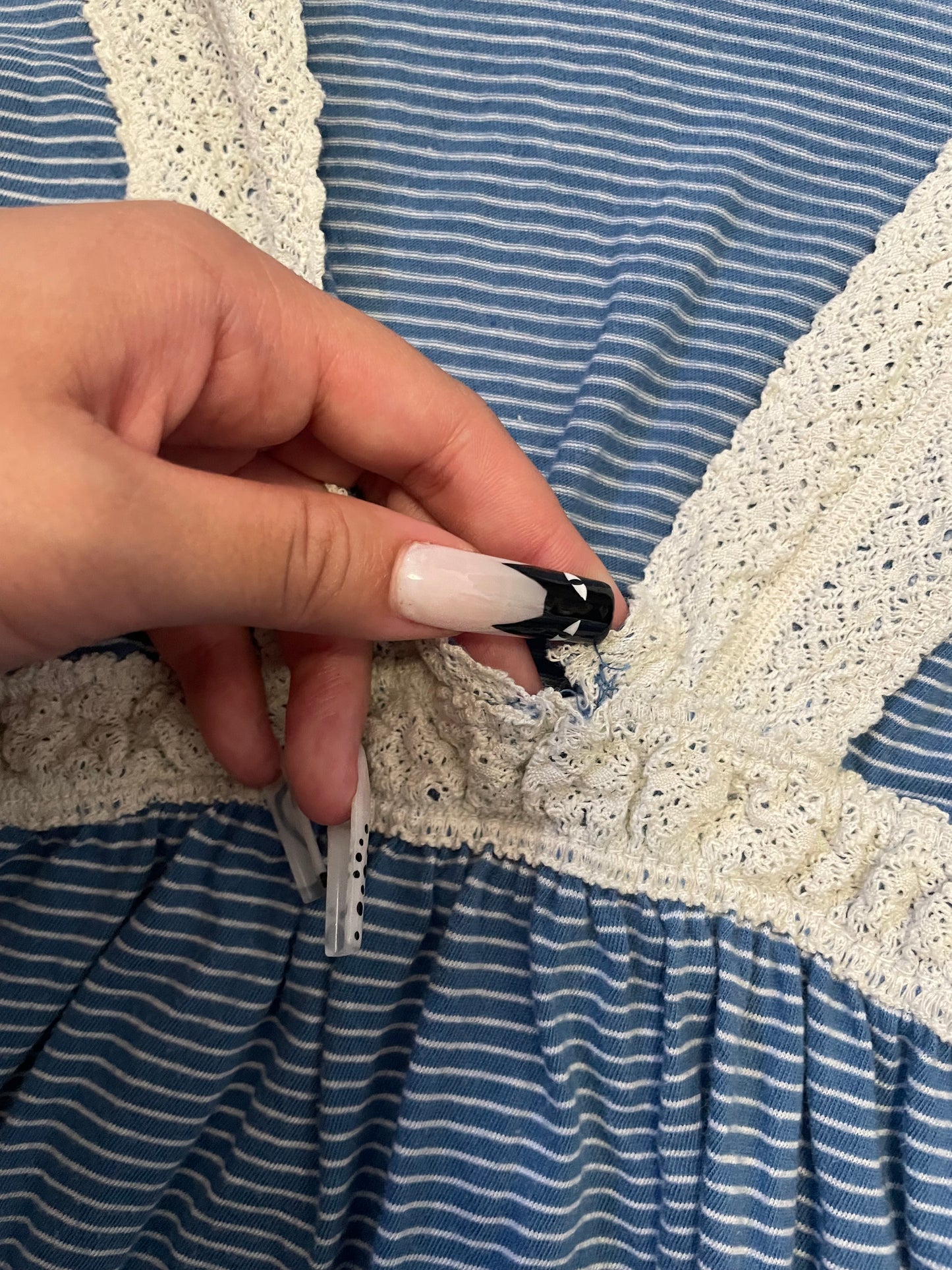 abercrombie striped babydoll top