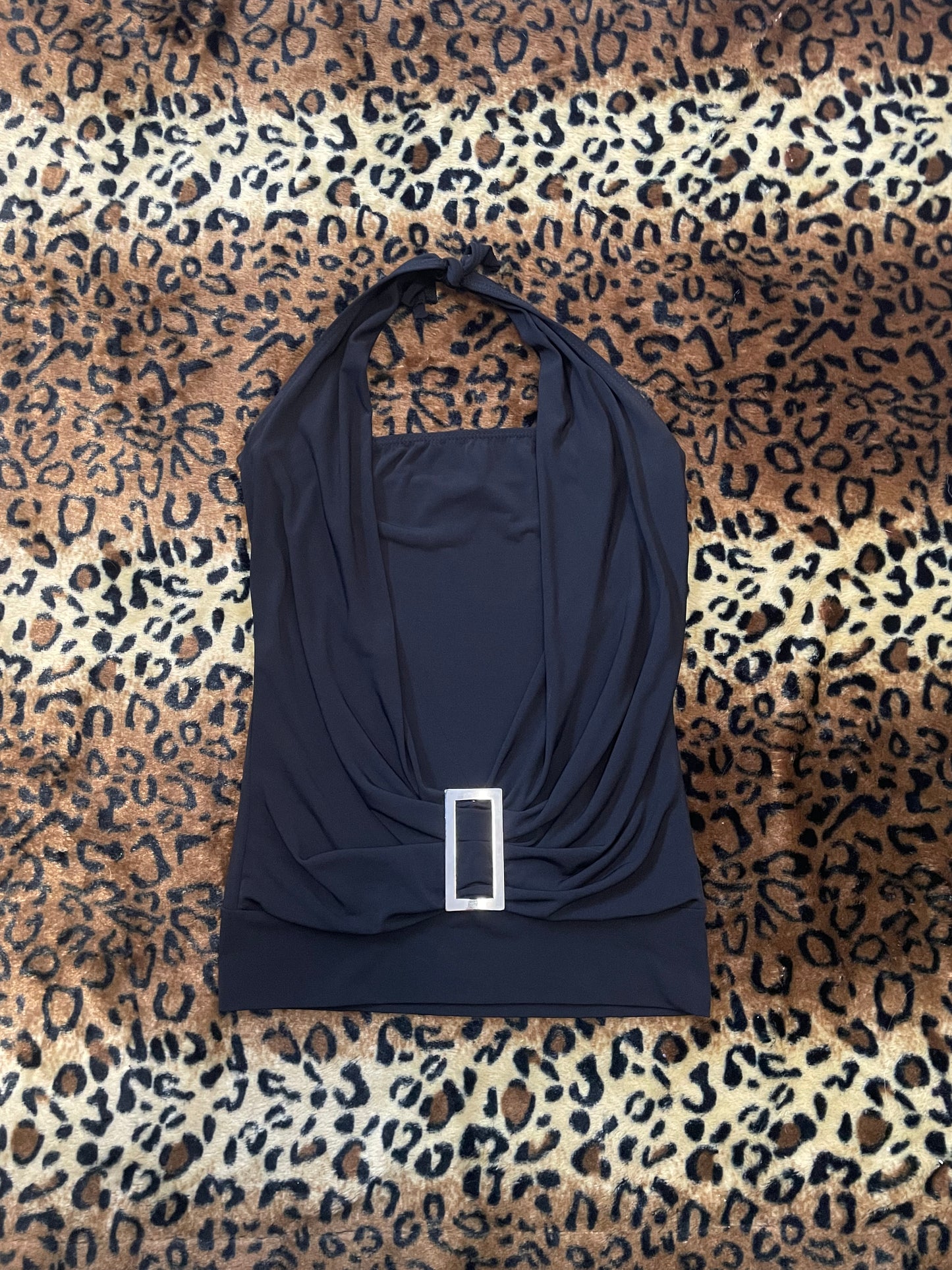 scoop neck halter/ tube top