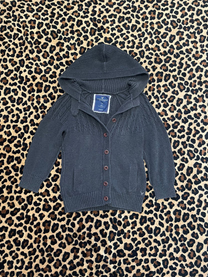 american eagle knit hooded cardigan