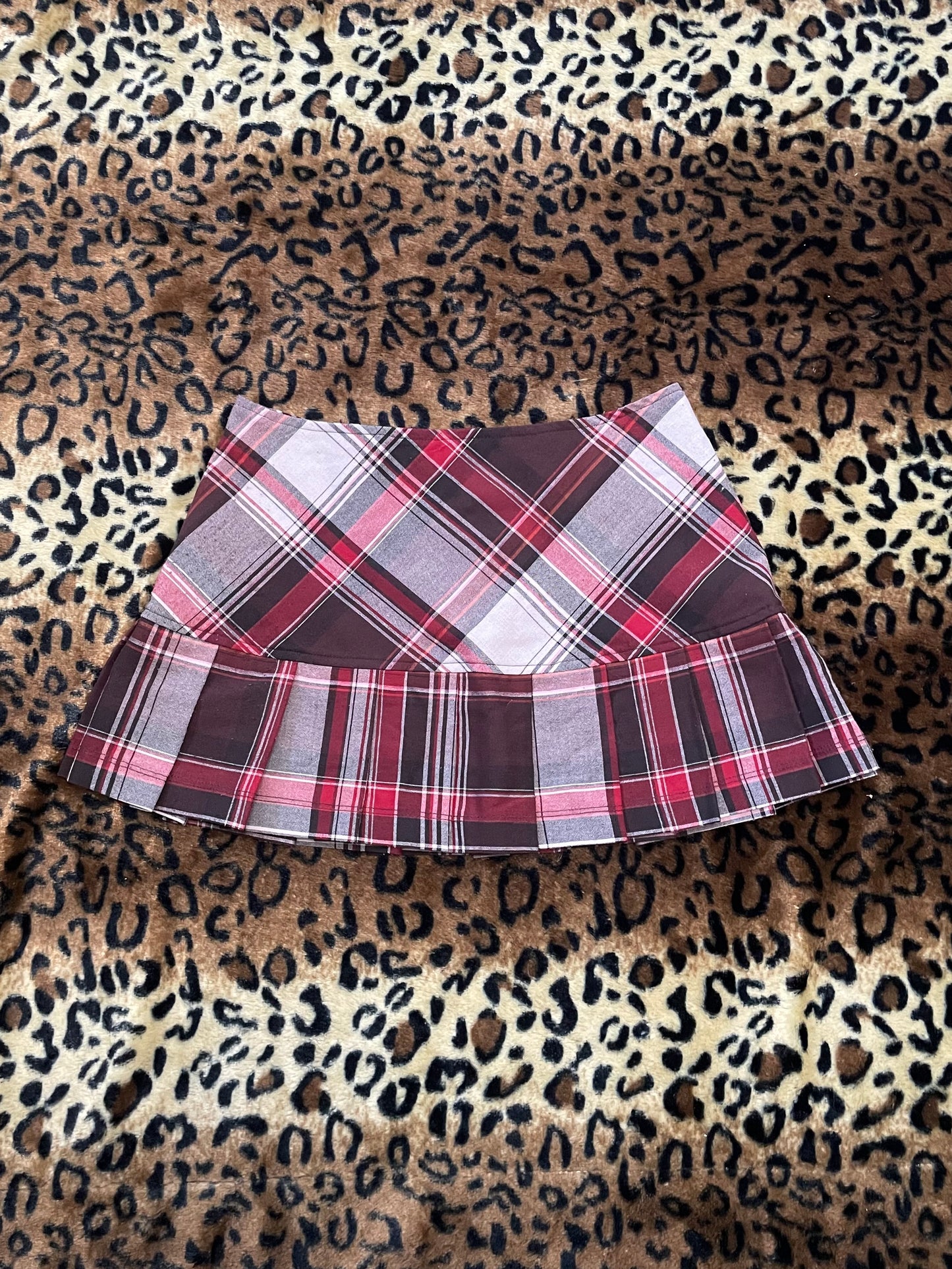 forever21 plaid pleated mini skirt