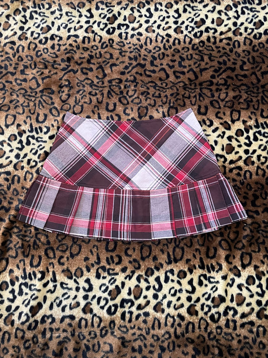 forever21 plaid pleated mini skirt