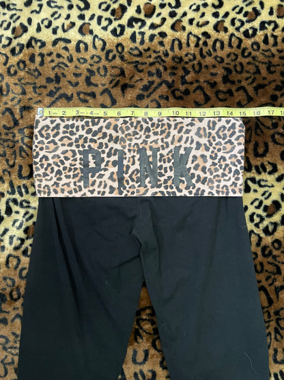VS Pink leopard print lowrise foldover leggings