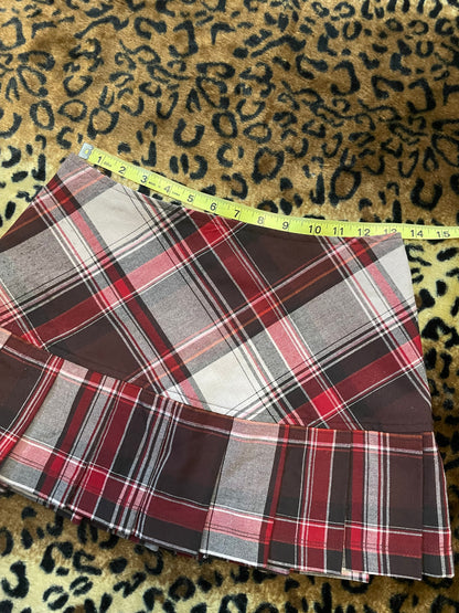 forever21 plaid pleated mini skirt