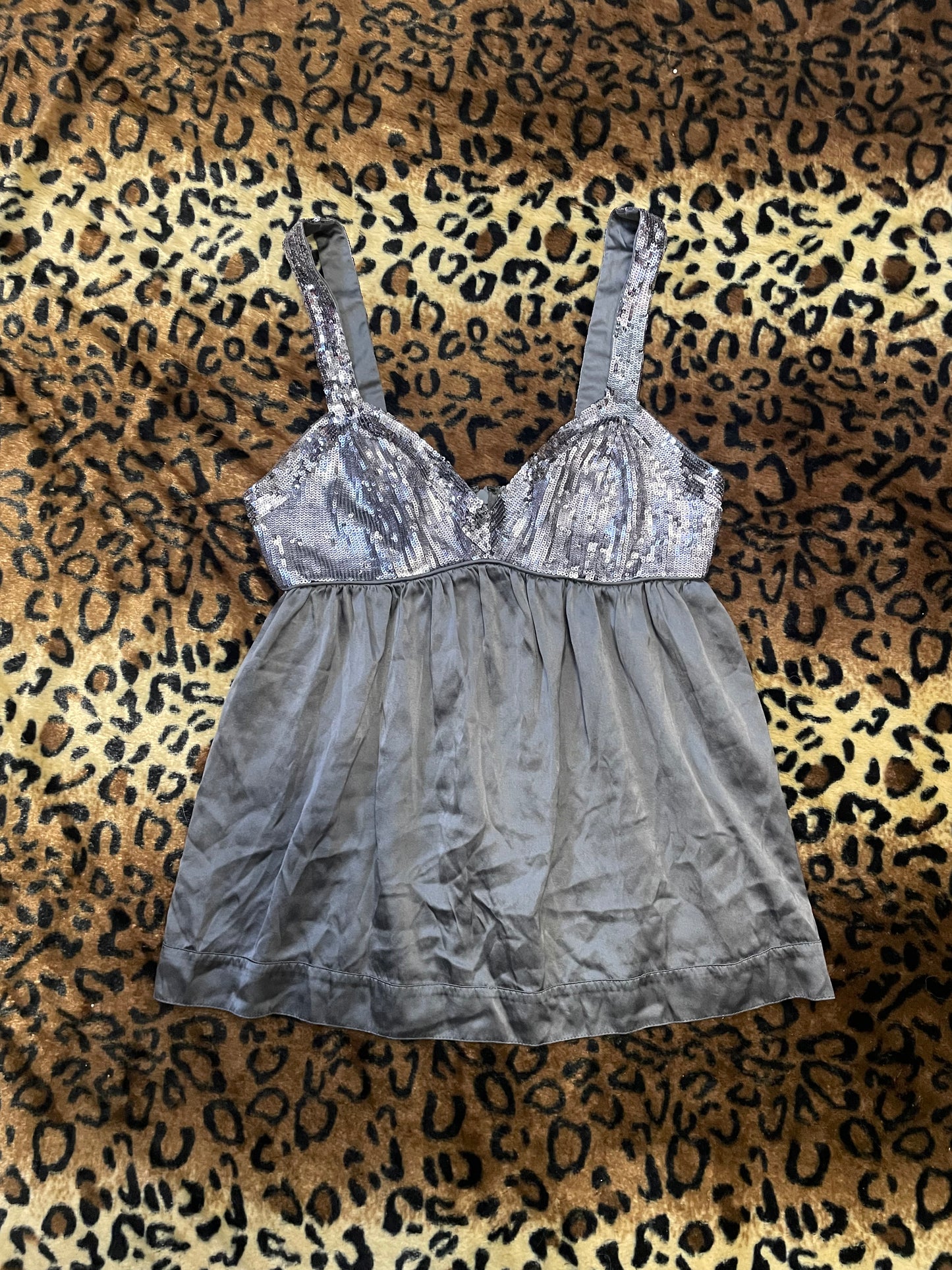 sequins babydoll tank