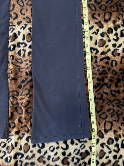 VS Pink leopard print bedazzled lowrise foldover flare leggings