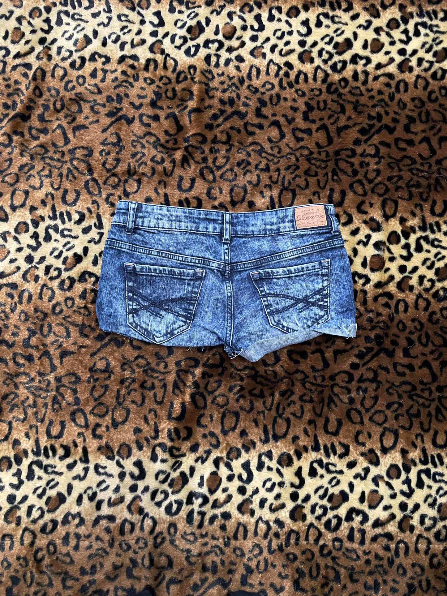 aeropostale denim lowrise mini shorts
