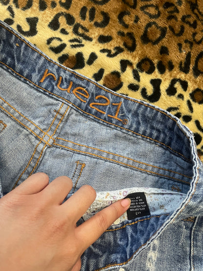 rue21 lowrise denim mini shorts