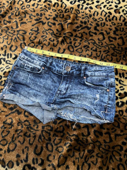 aeropostale denim lowrise mini shorts