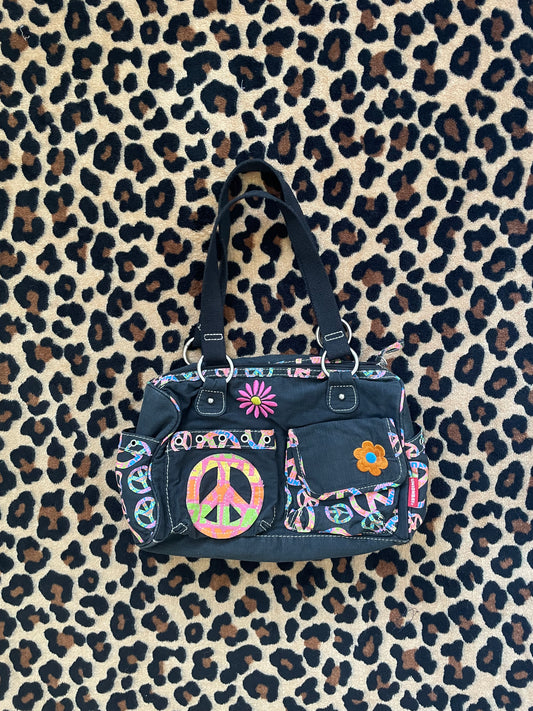 union bay peace sign cargo purse