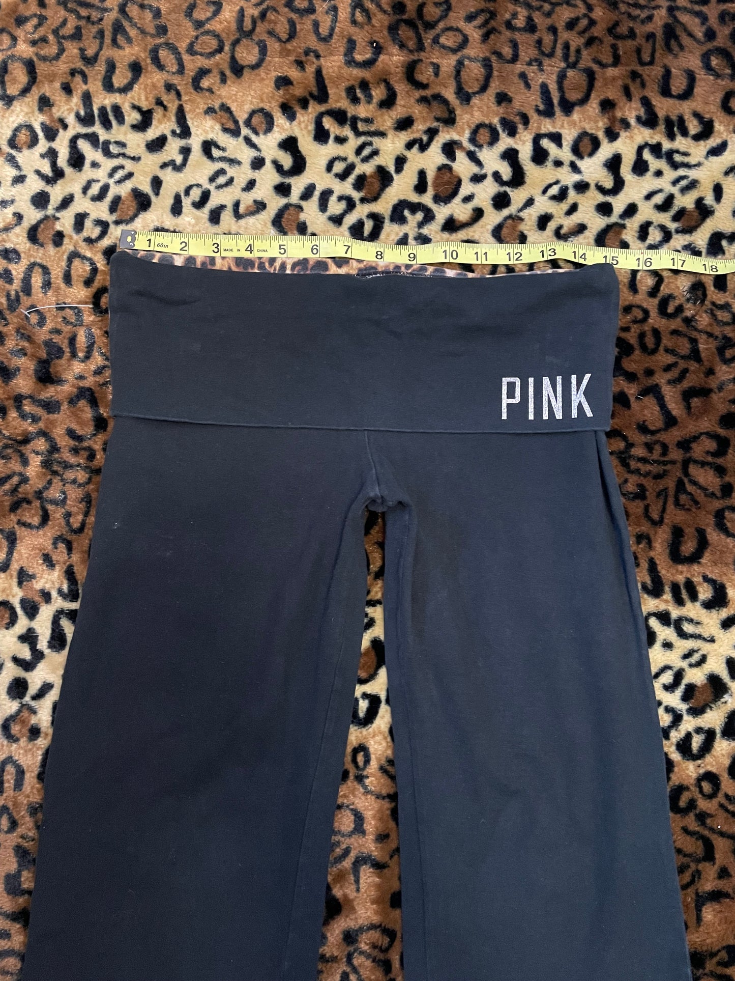 VS Pink foldover flare leggings
