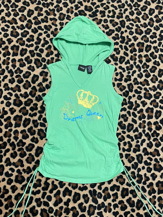 drama queen hooded tank