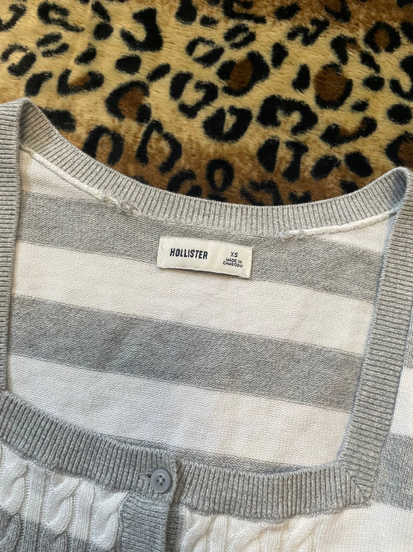 hollister striped babydoll longsleeve