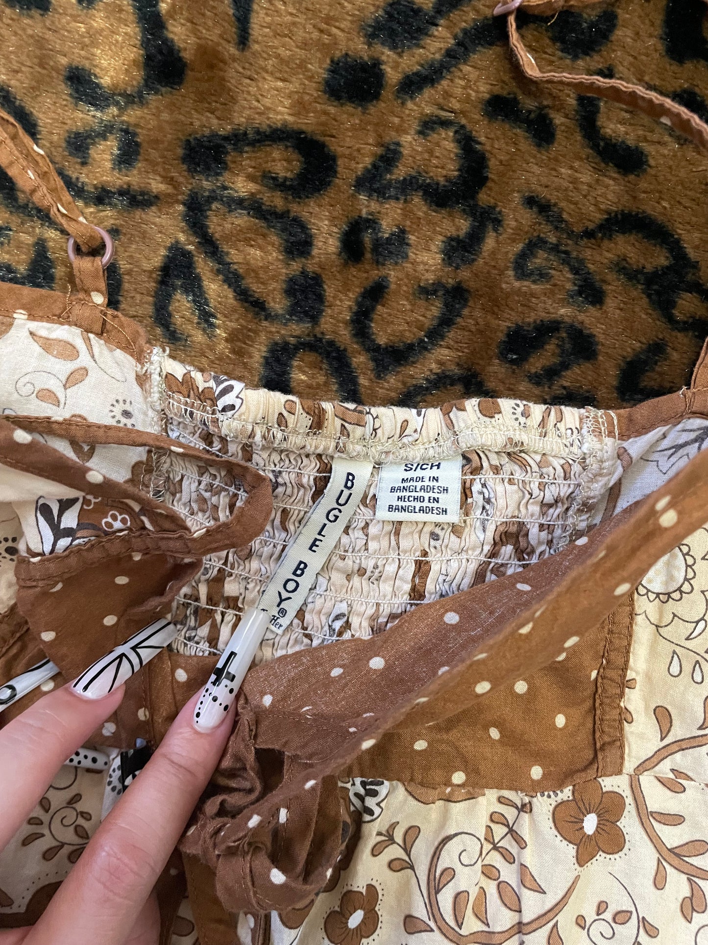 paisley babydoll tank