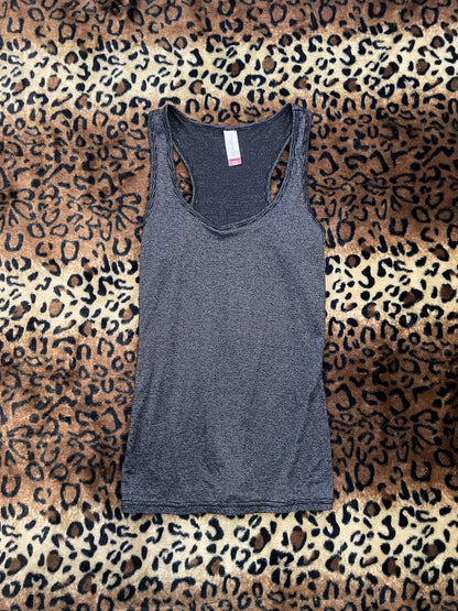 no boundaries silver striped tank