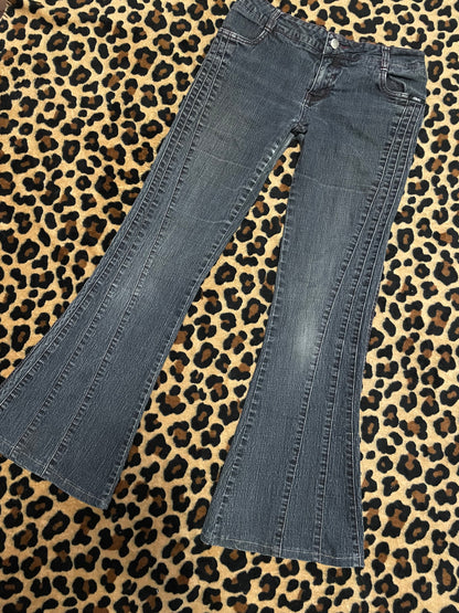 denim lowrise flare jeans