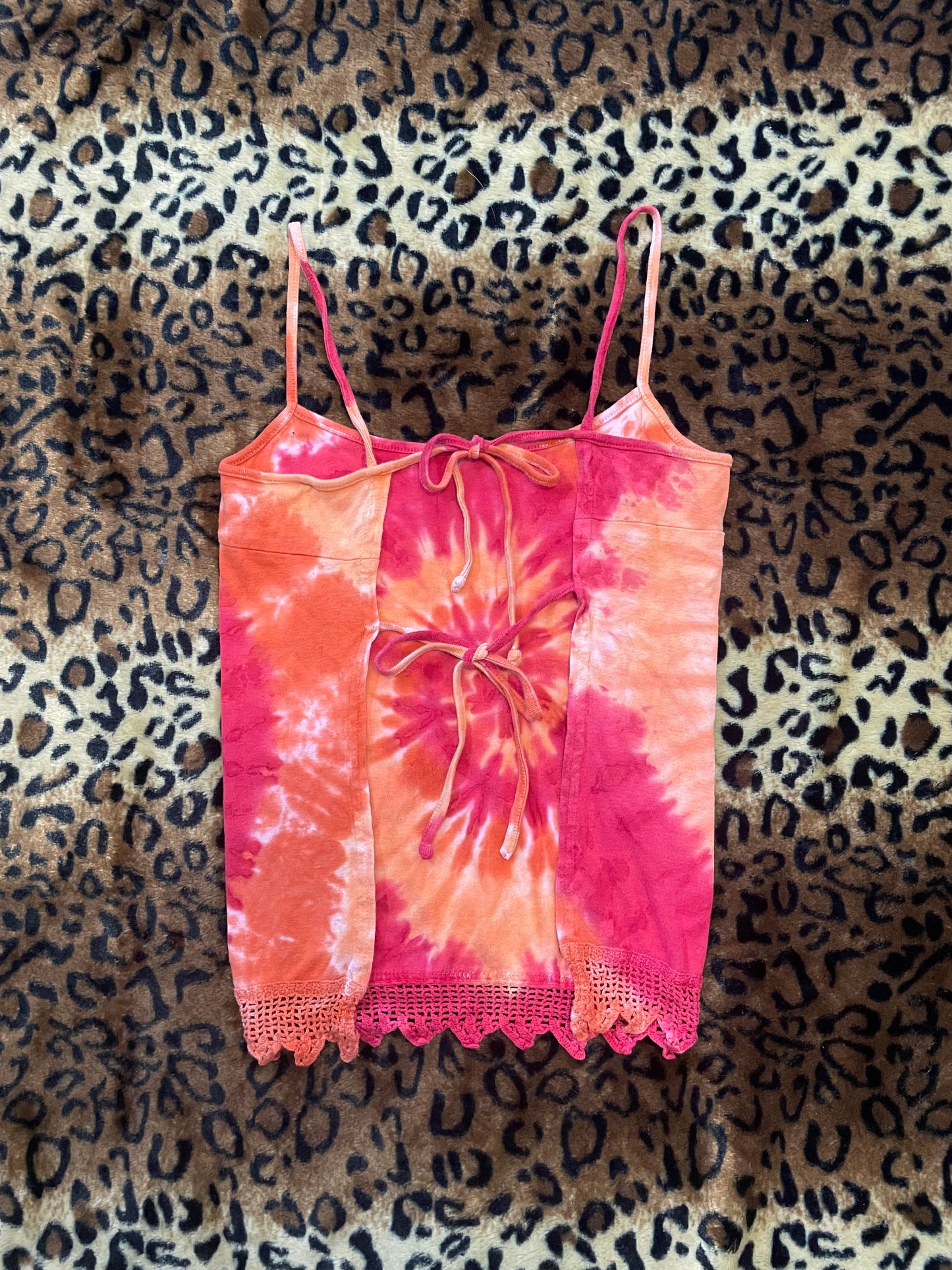 self esteem backless tie dye tank