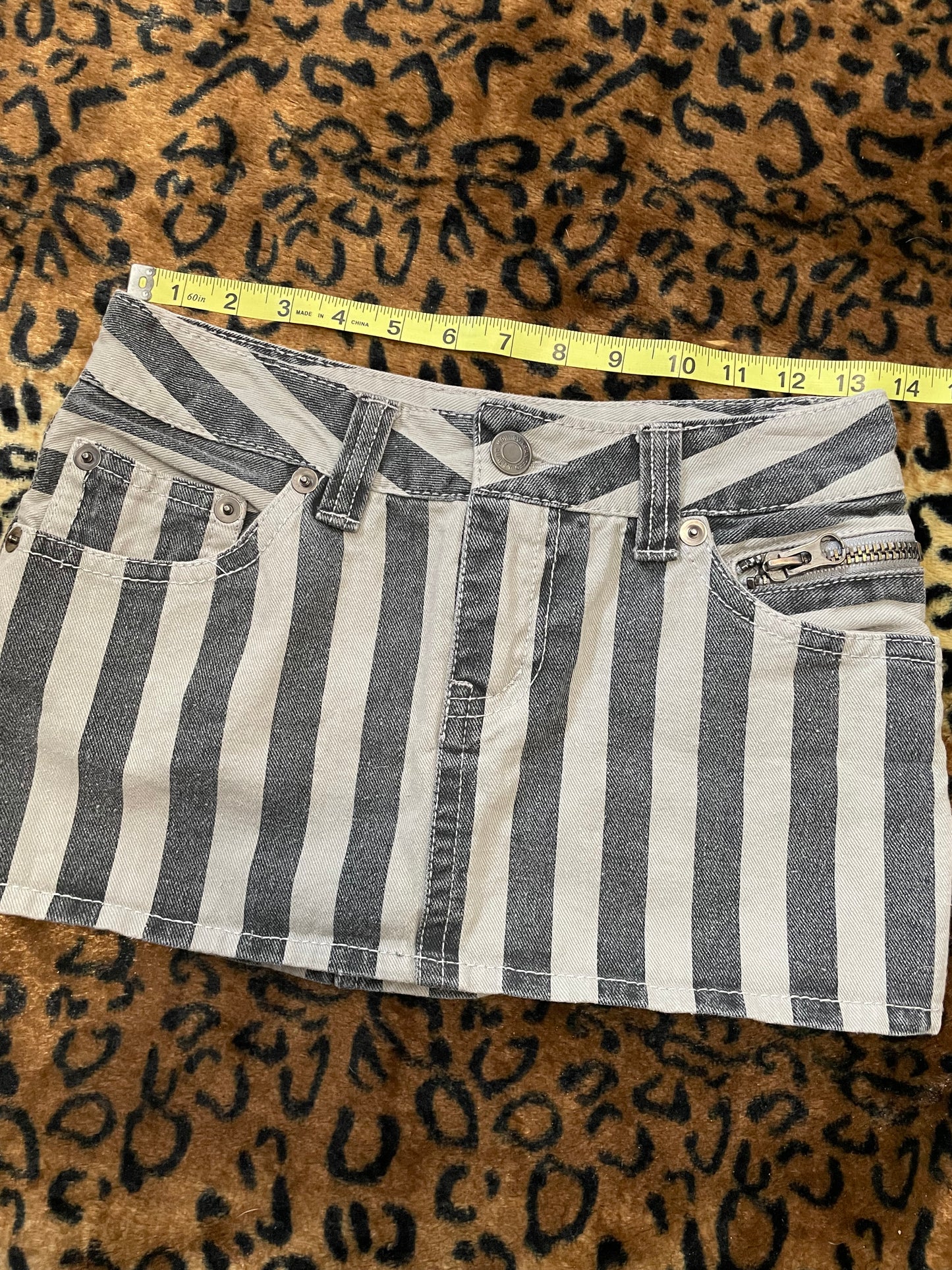 ghost of harlem striped mini skirt