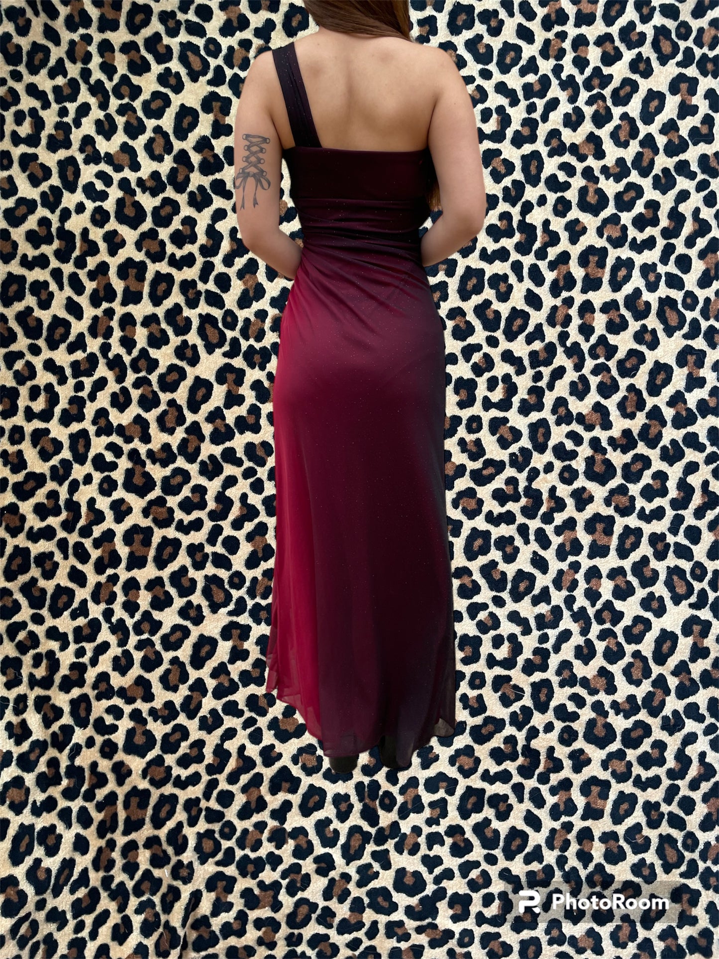 vintage one shoulder prom dress