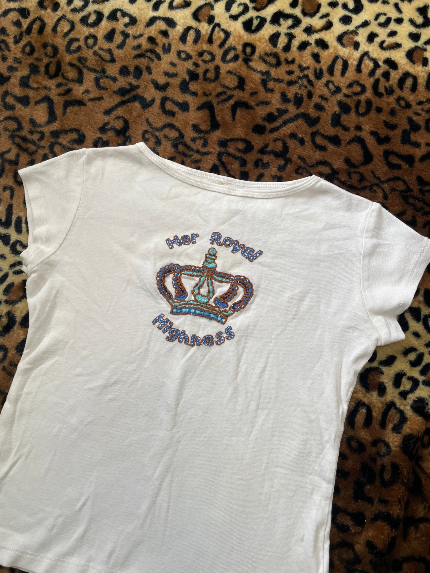 embroidered crown baby tee