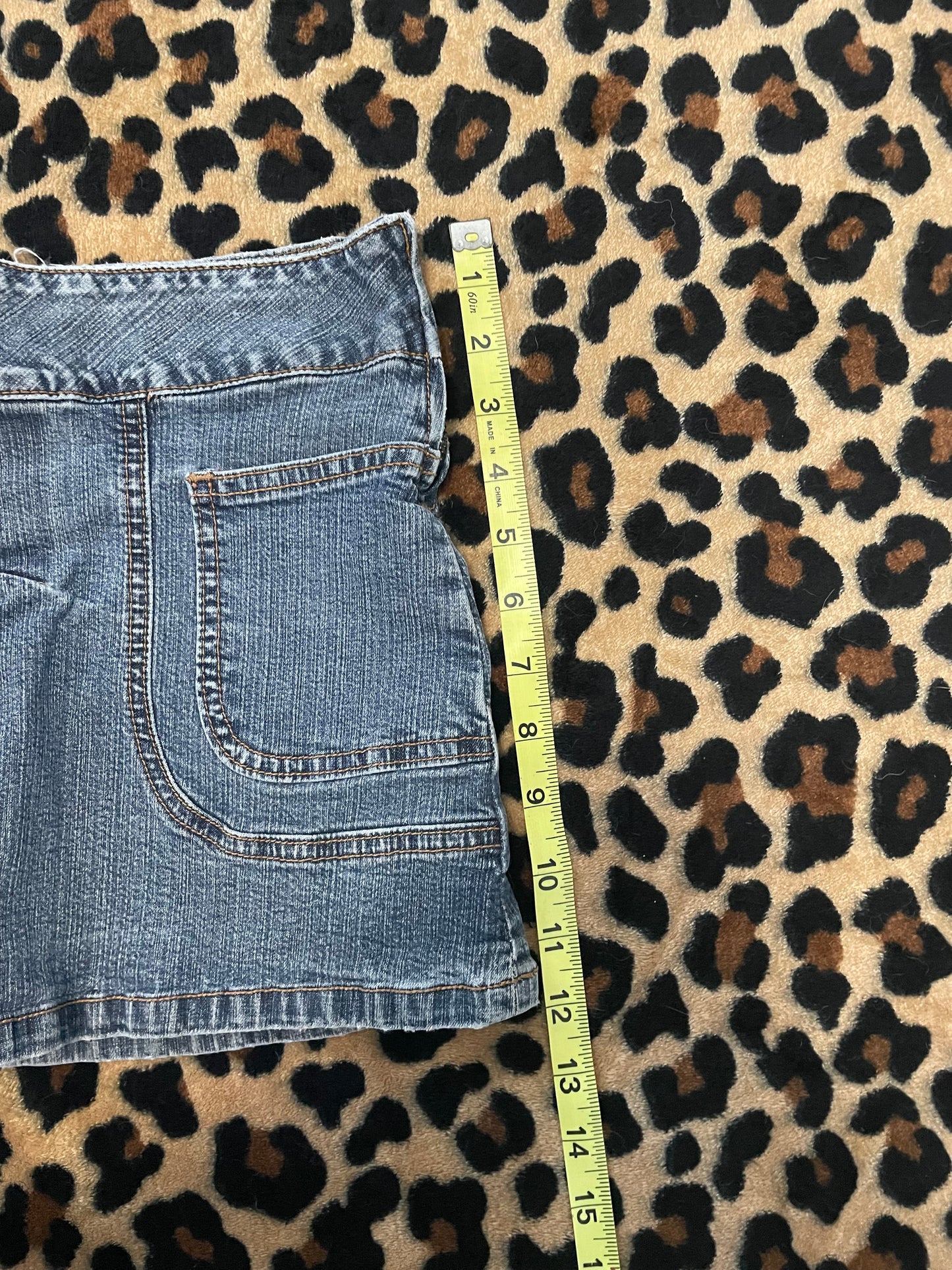 blue asphalt denim mini skirt