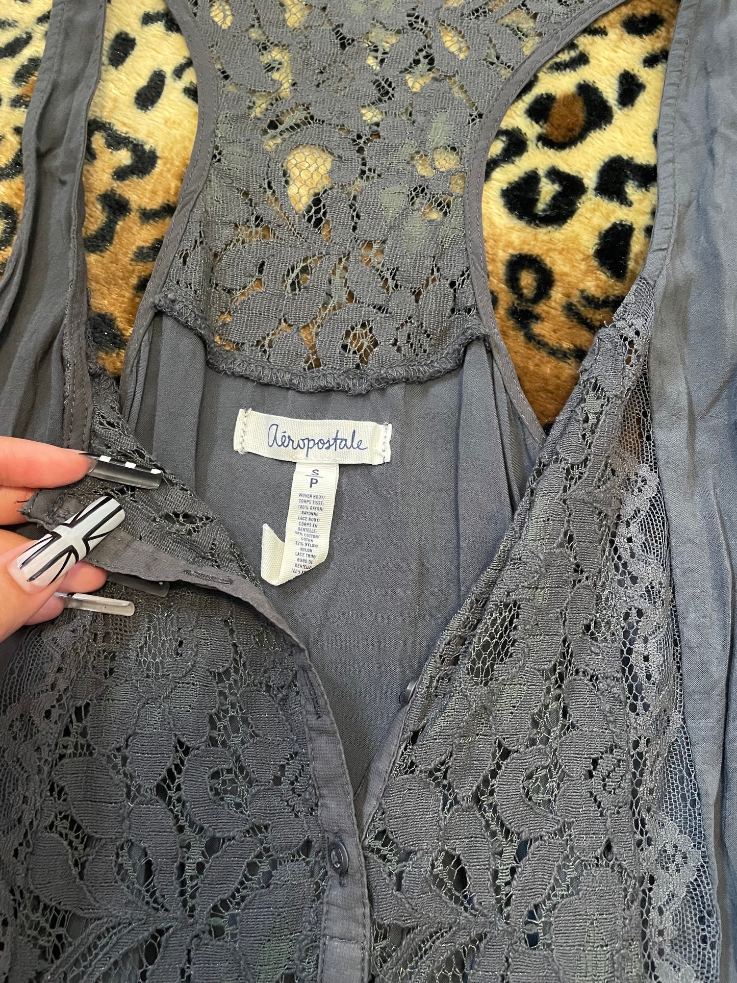 aeropostale flowy lace tank