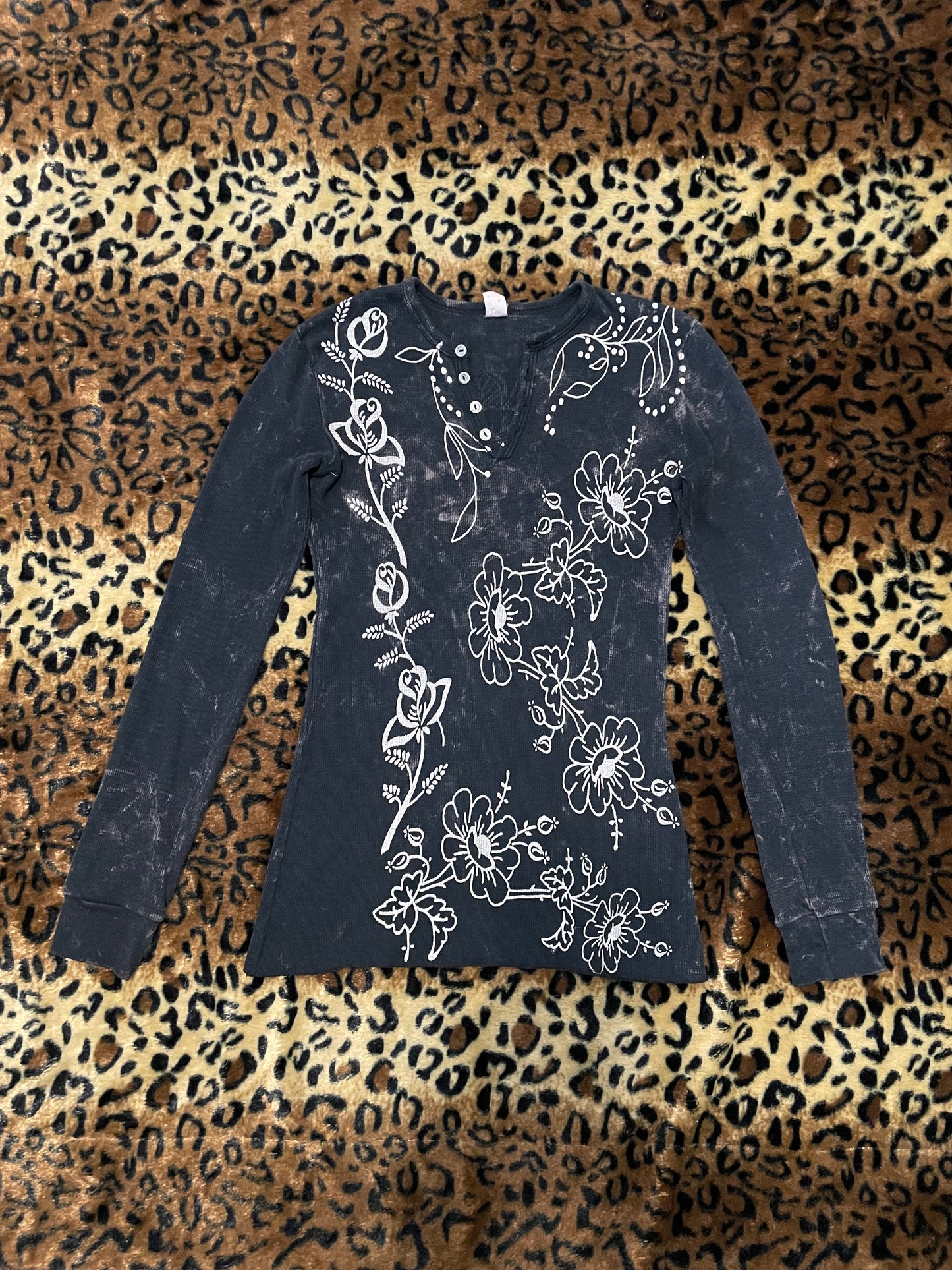 flower fitted long sleeve