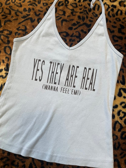 yes they are real halter top