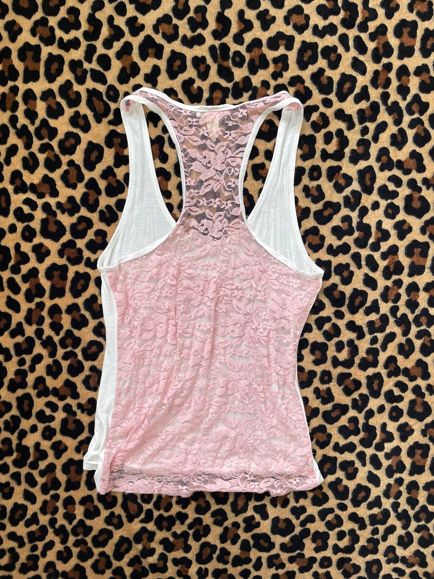 body central lace mustache tank
