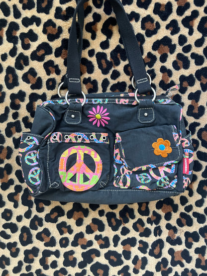 union bay peace sign cargo purse