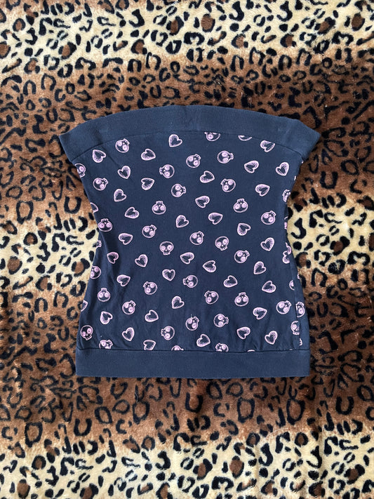 morbid threads skull tube top