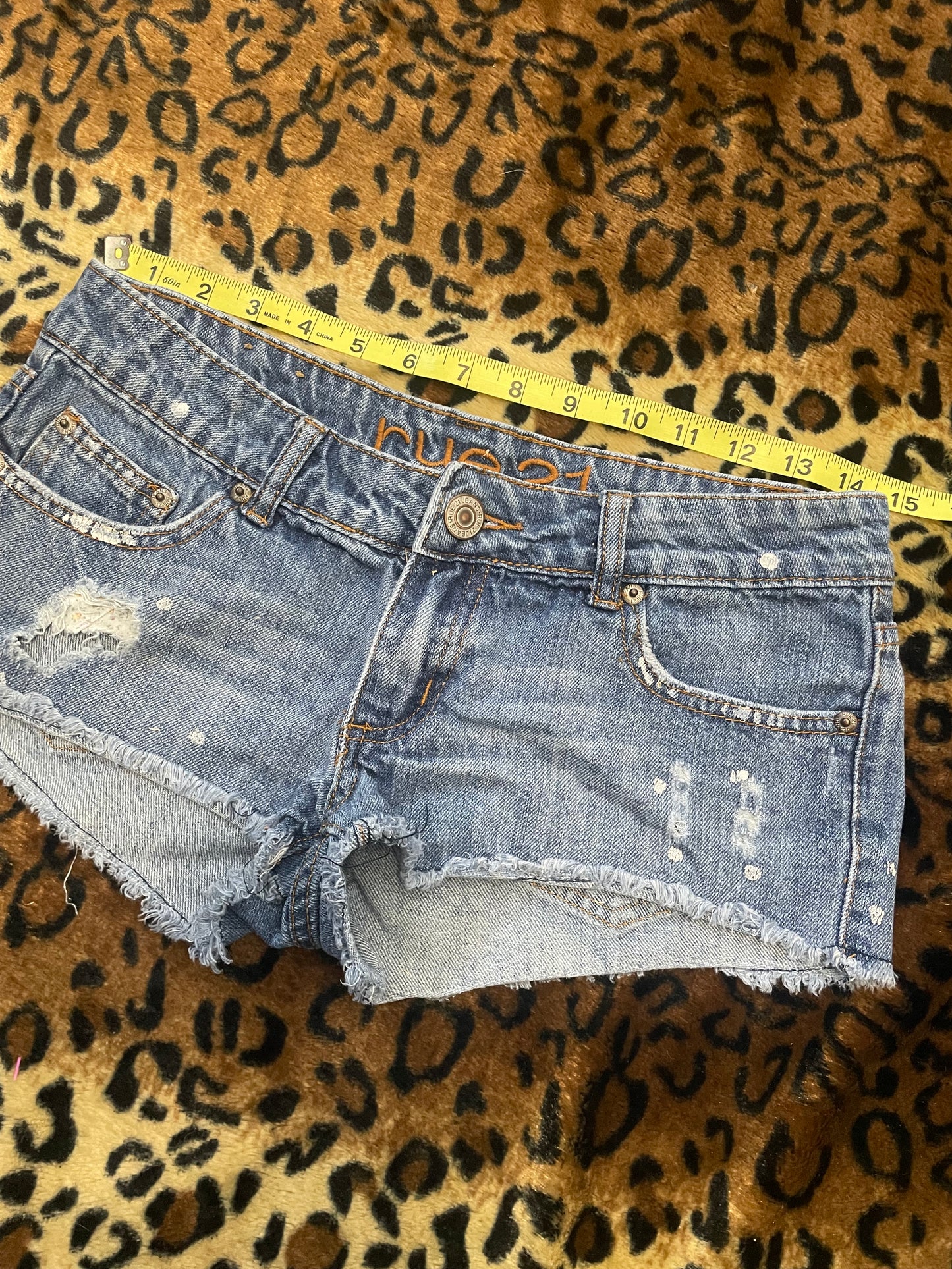 rue21 lowrise denim mini shorts