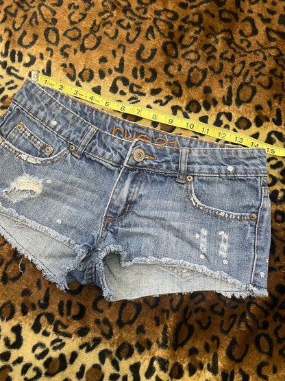 rue21 lowrise denim mini shorts