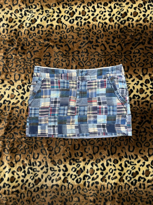 american eagle patch work mini skirt