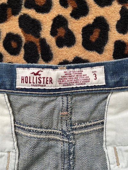 hollister pleated denim mini skirt