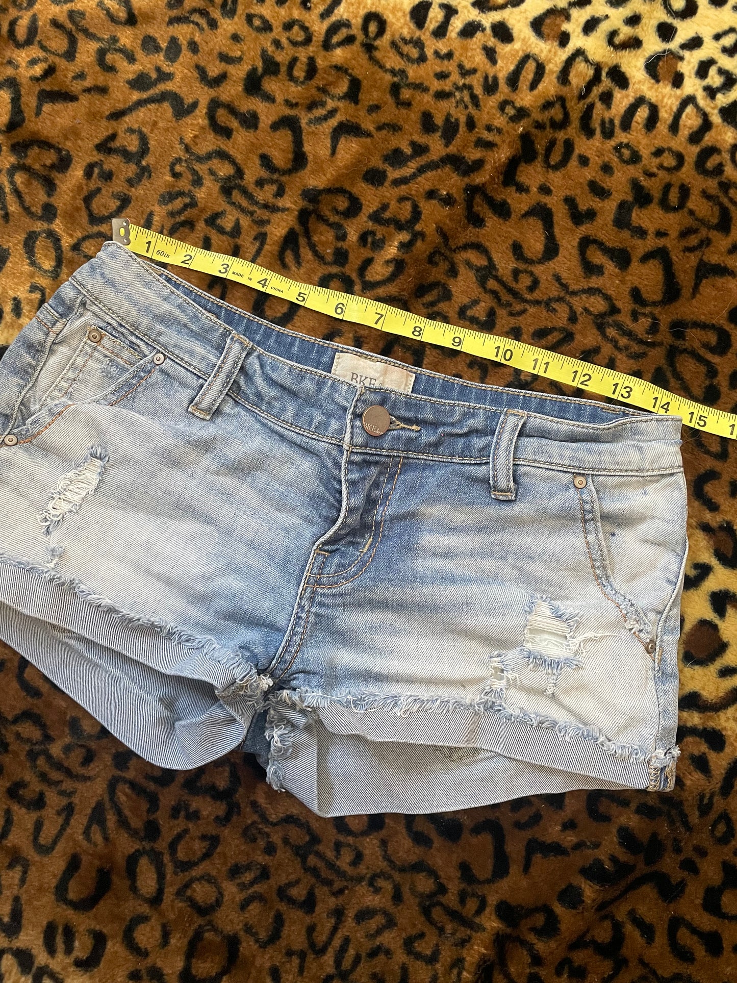 BKE lowrise denim mini shorts
