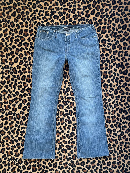 low rise denim pants