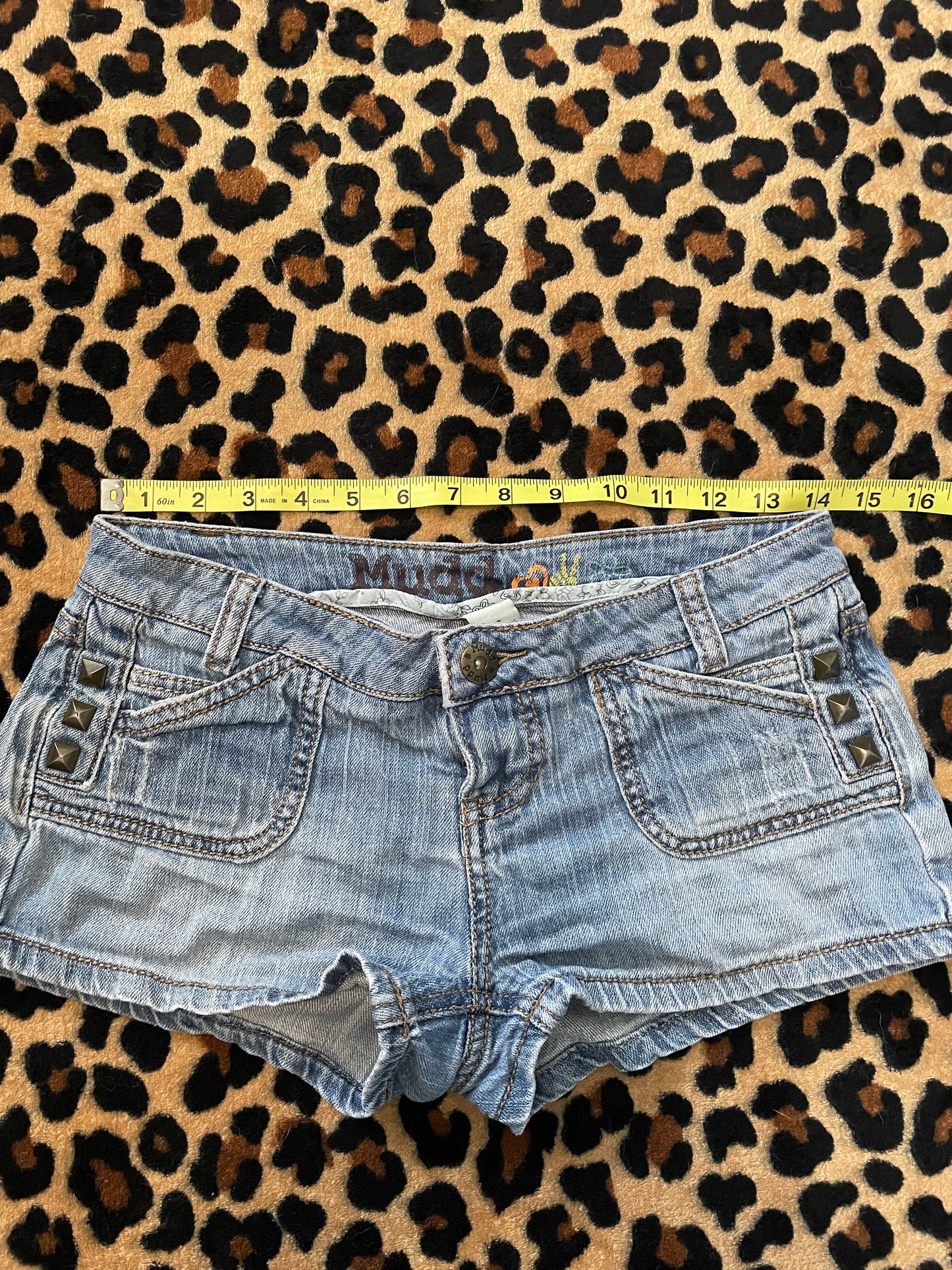mudd studded lowrise mini shorts