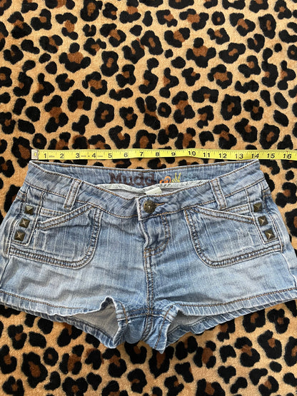mudd studded lowrise mini shorts