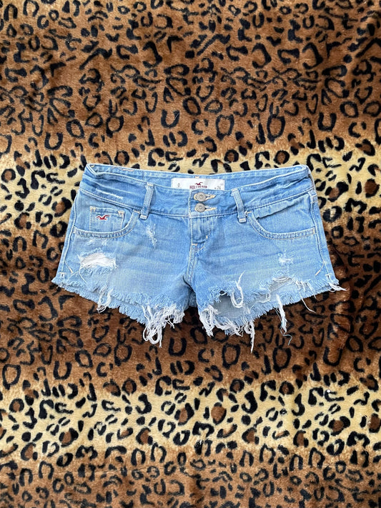 hollister ripped lowrise mini shorts