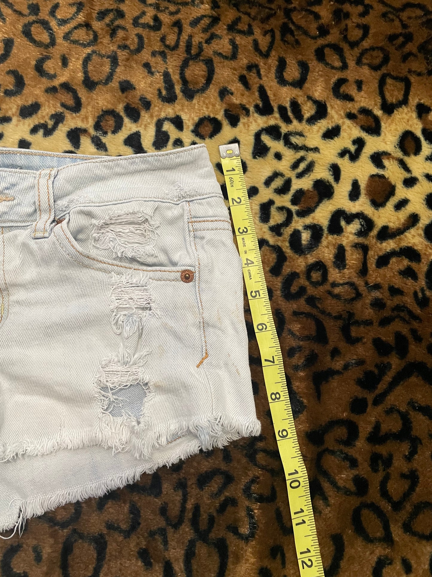 american eagle lowrise denim mini shorts