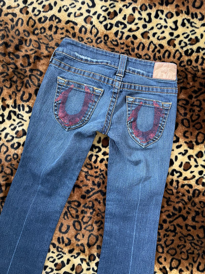 true religion lowrise flare jeans