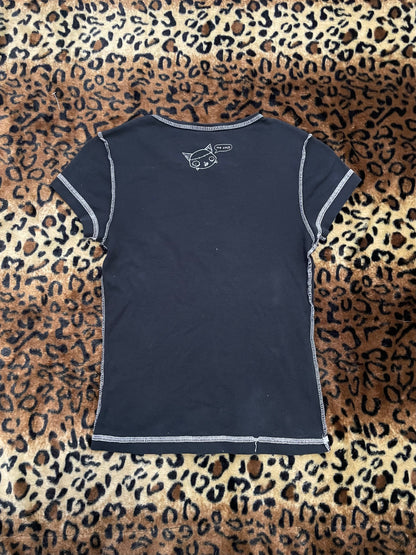 emily the strange kitty baby tee