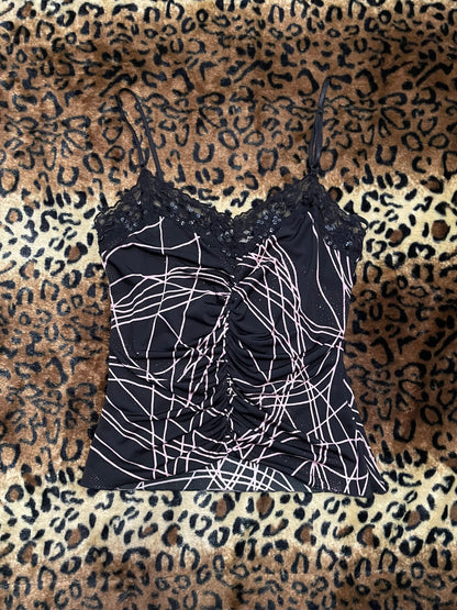 sparkly lace cami