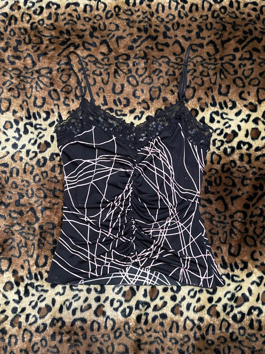 sparkly lace cami