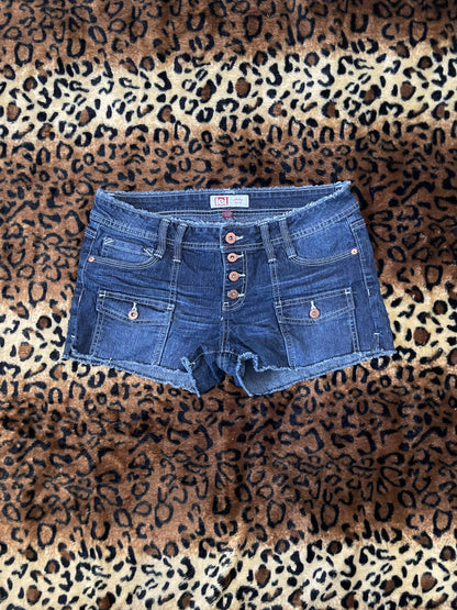 LEI lowrise cargo mini shorts
